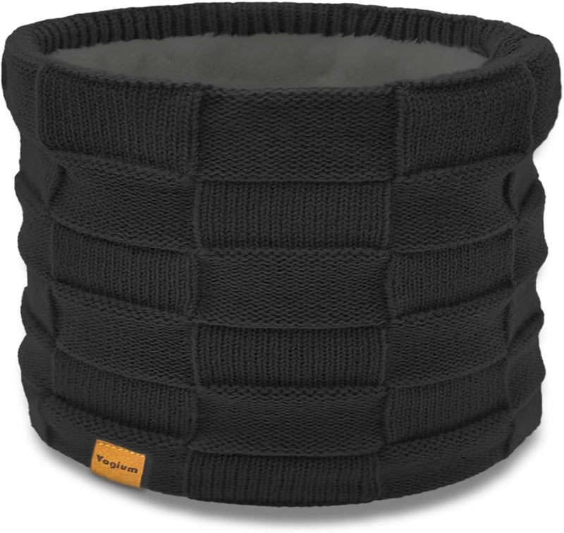 Vogium Kids Double-layer Knit Neck Warmer Gaiter | Thermal Fleece Face Cover for 6-14 Year Olds Boys Girls | Ski, Play - Image 1